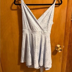 Rue21 Sky Blue Eyelet romper